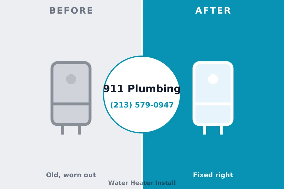 Before and after: plumbing repair Whiskey Creek, FL
